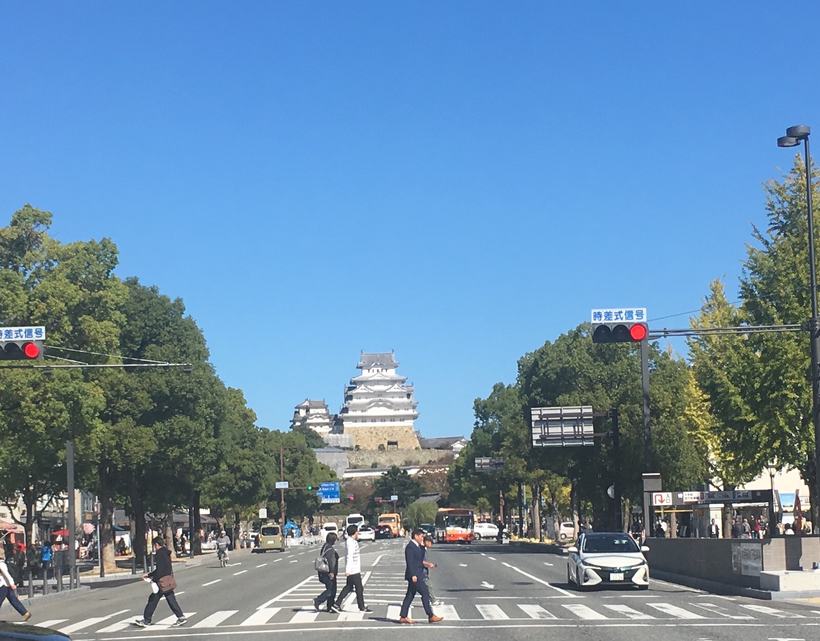 Himeji Castle View From Station