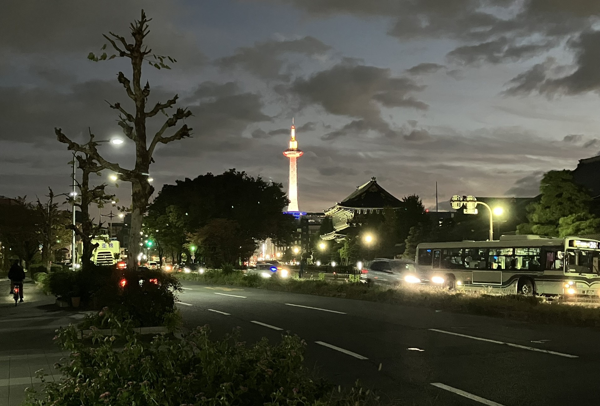Kyoto Tower at Night